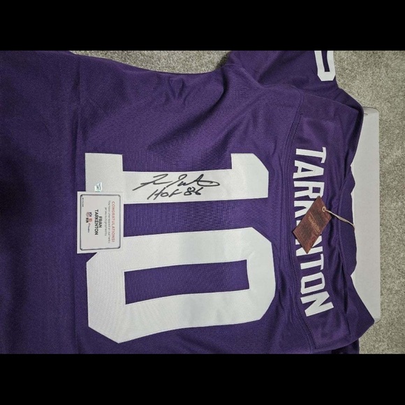 NFL signed Minnesota Vikings Tarkenton Jersey COA - Picture 1 of 6